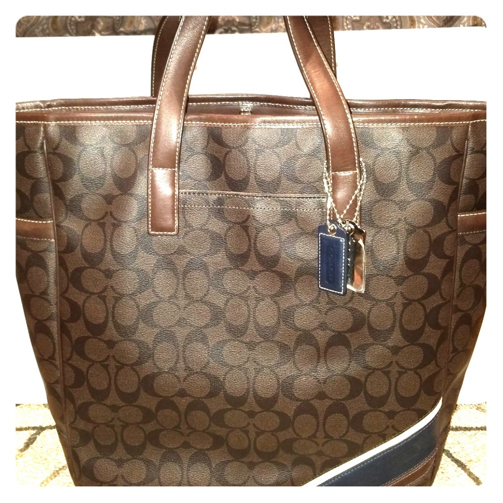 Coach shoulder laptop bag